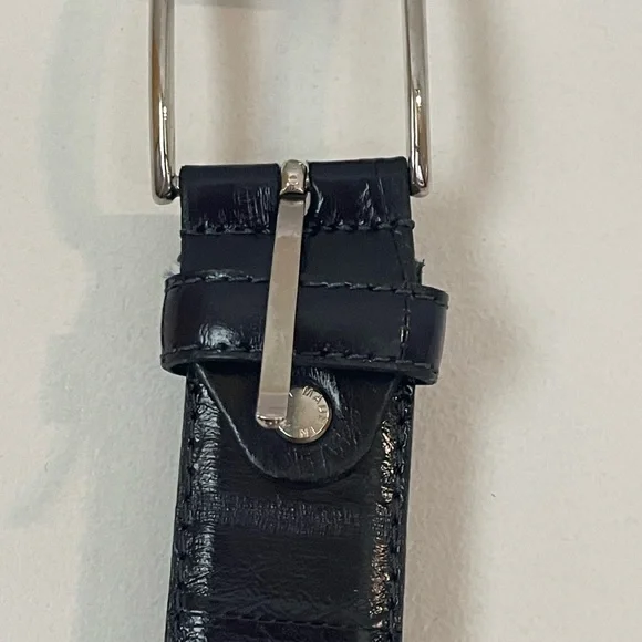 Men’s Genuine Leather Dark Blue Belt Size 52 Iguana - Picture 2 of 12